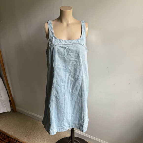 NWT Madewell Denim A-Line Sleeveless Mini Dress - Picture 6 of 15